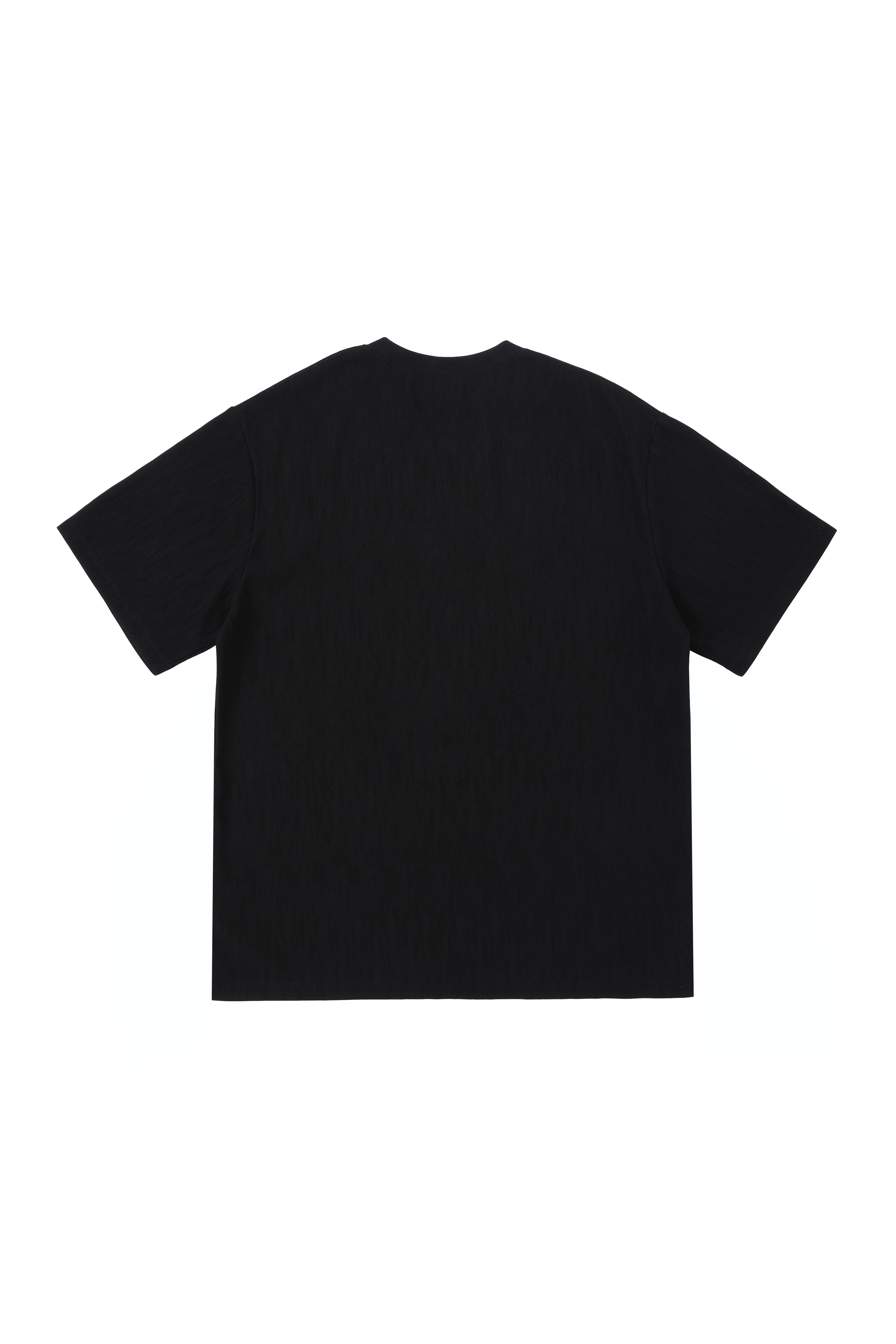 LERROI BLACK PEACE EMBROIDERY T-SHIRT BLACK