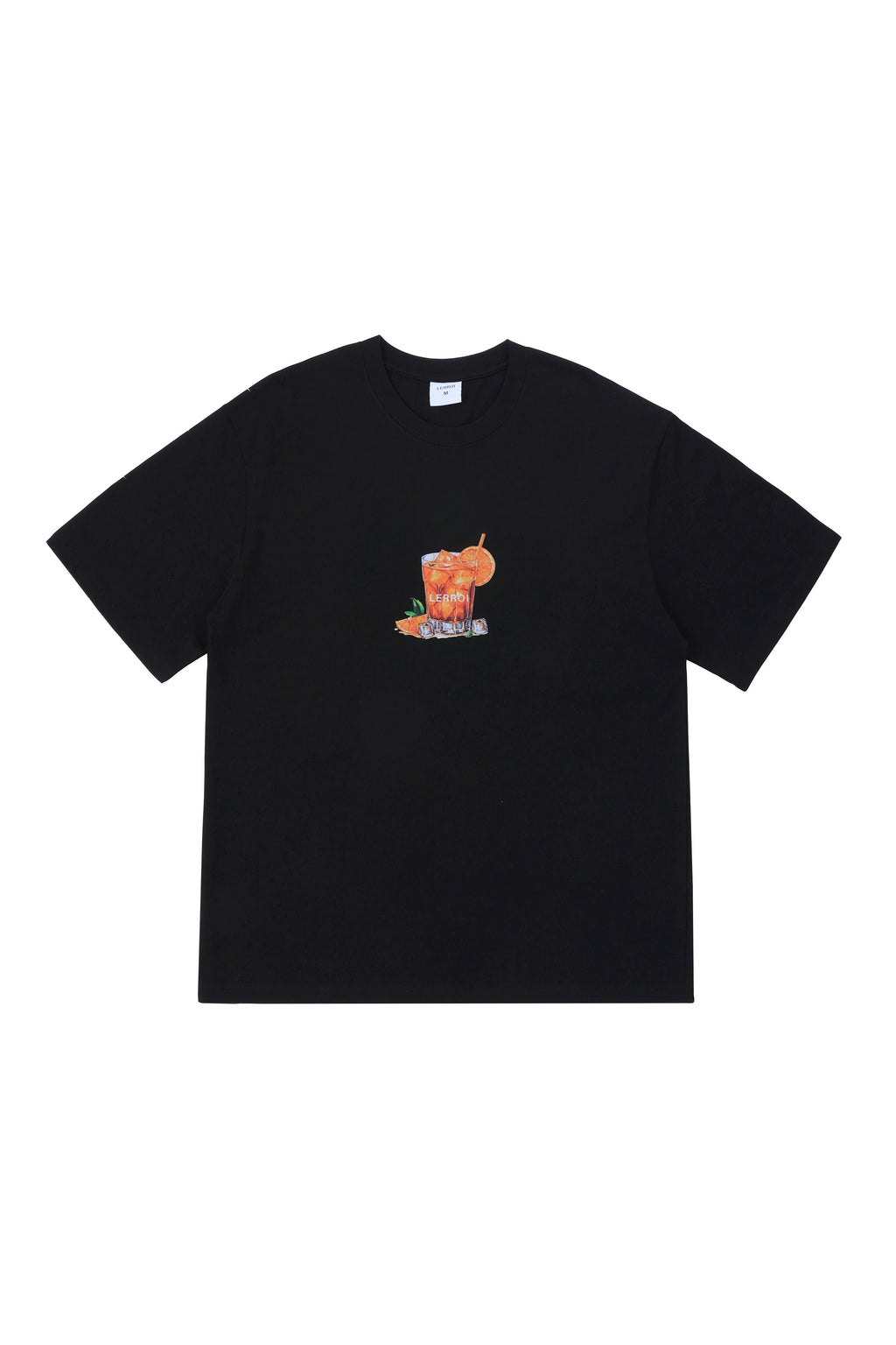 LERROI BLACK COCKTAIL PRINT T-SHIRT BLACK