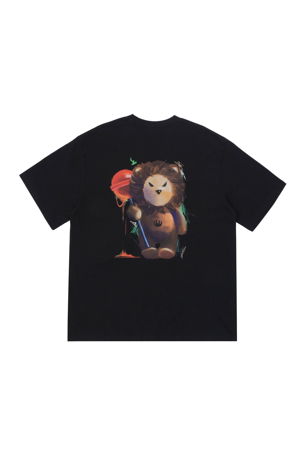 LERROI BLACK LION LOLLIPOP PRINT T-SHIRT BLACK