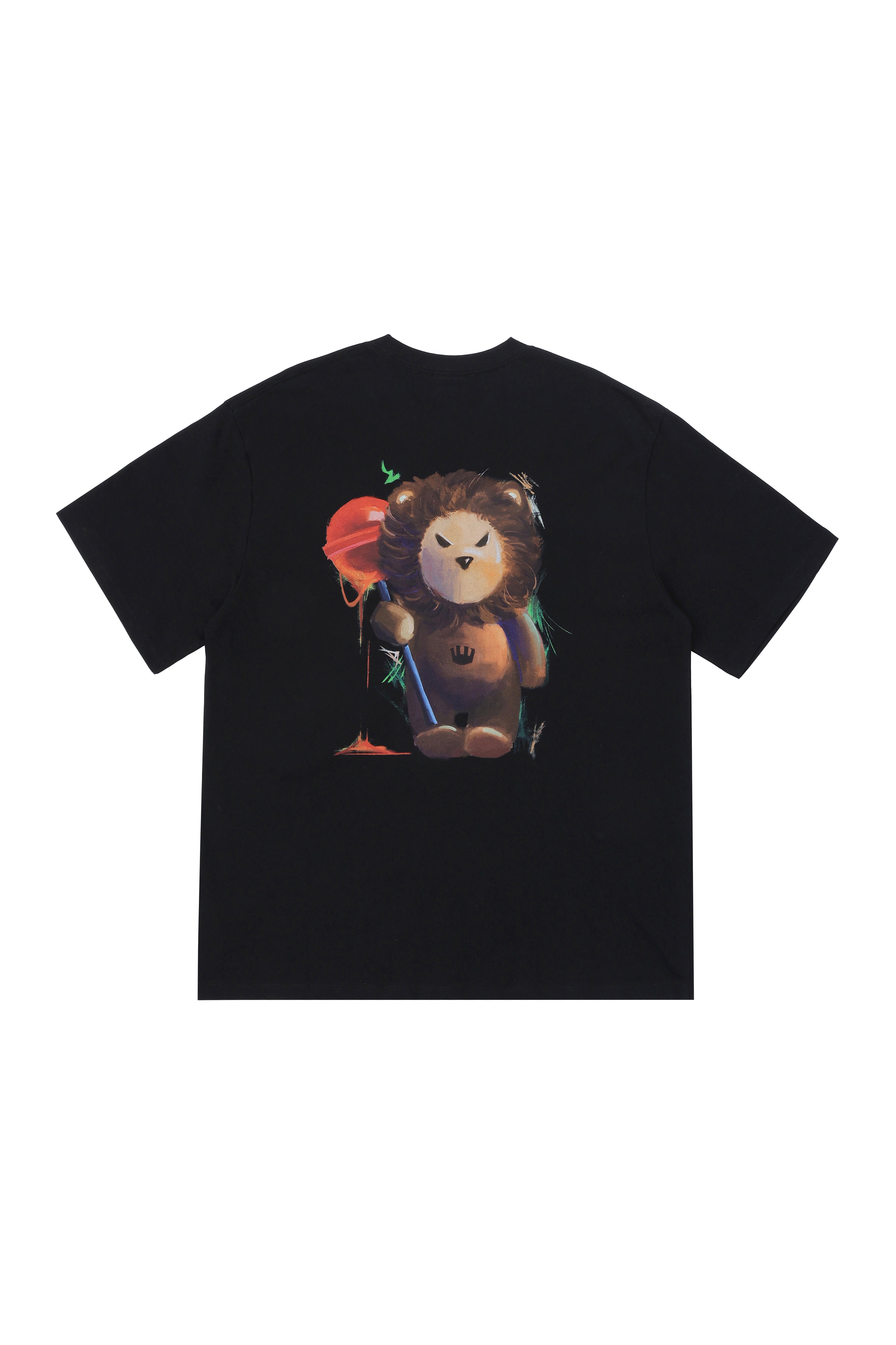 LERROI BLACK LION LOLLIPOP PRINT T-SHIRT BLACK