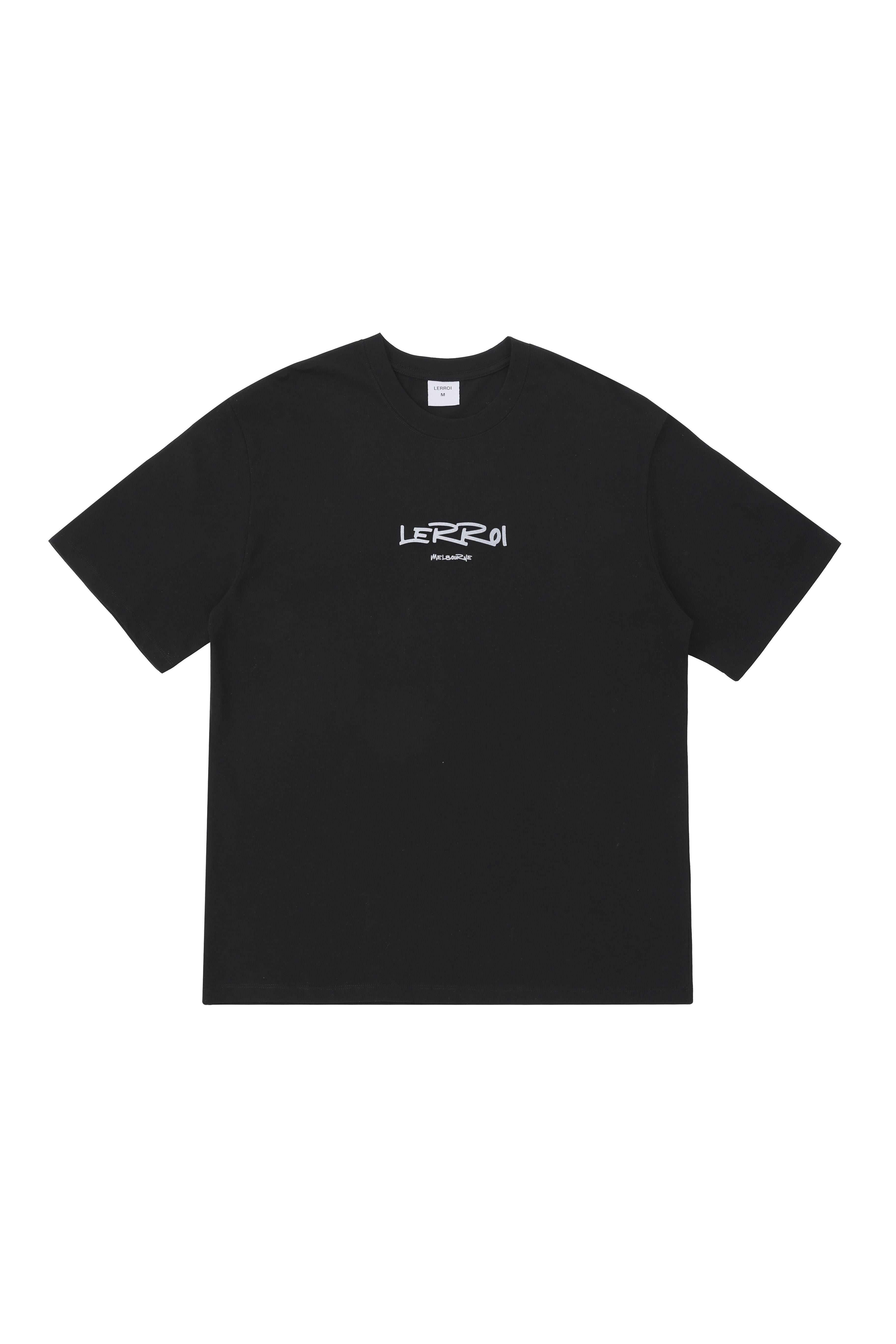 LERROI BLACK CRYSTAL LION PRINT T-SHIRT BLACK