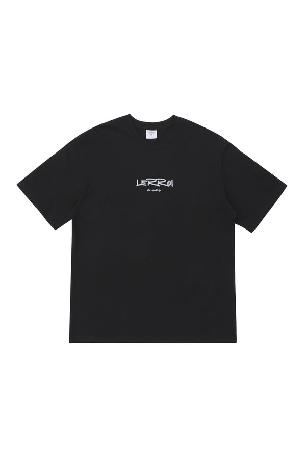 LERROI BLACK CRYSTAL LION PRINT T-SHIRT BLACK