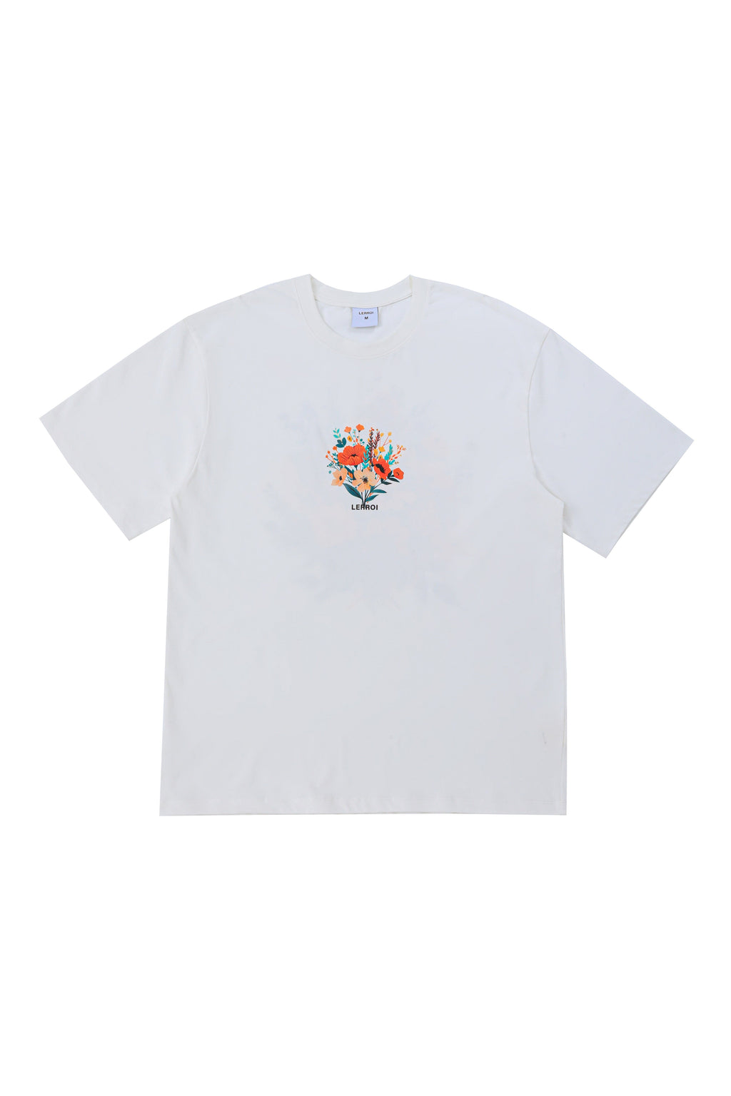 LERROI WHITE FLOWER PRINT T-SHIRT WHITE