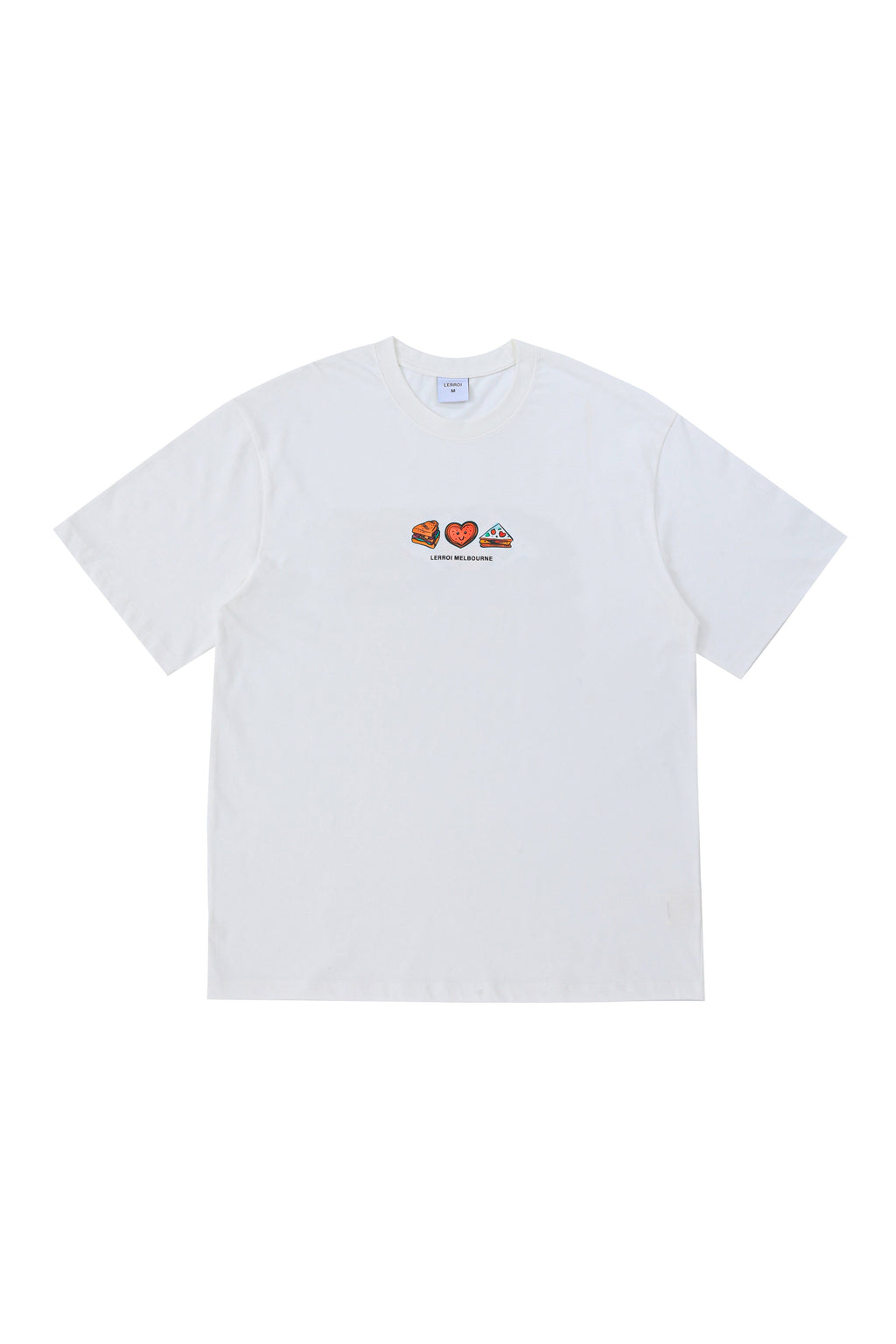 LERROI WHITE FOODIE PRINT T-SHIRT WHITE