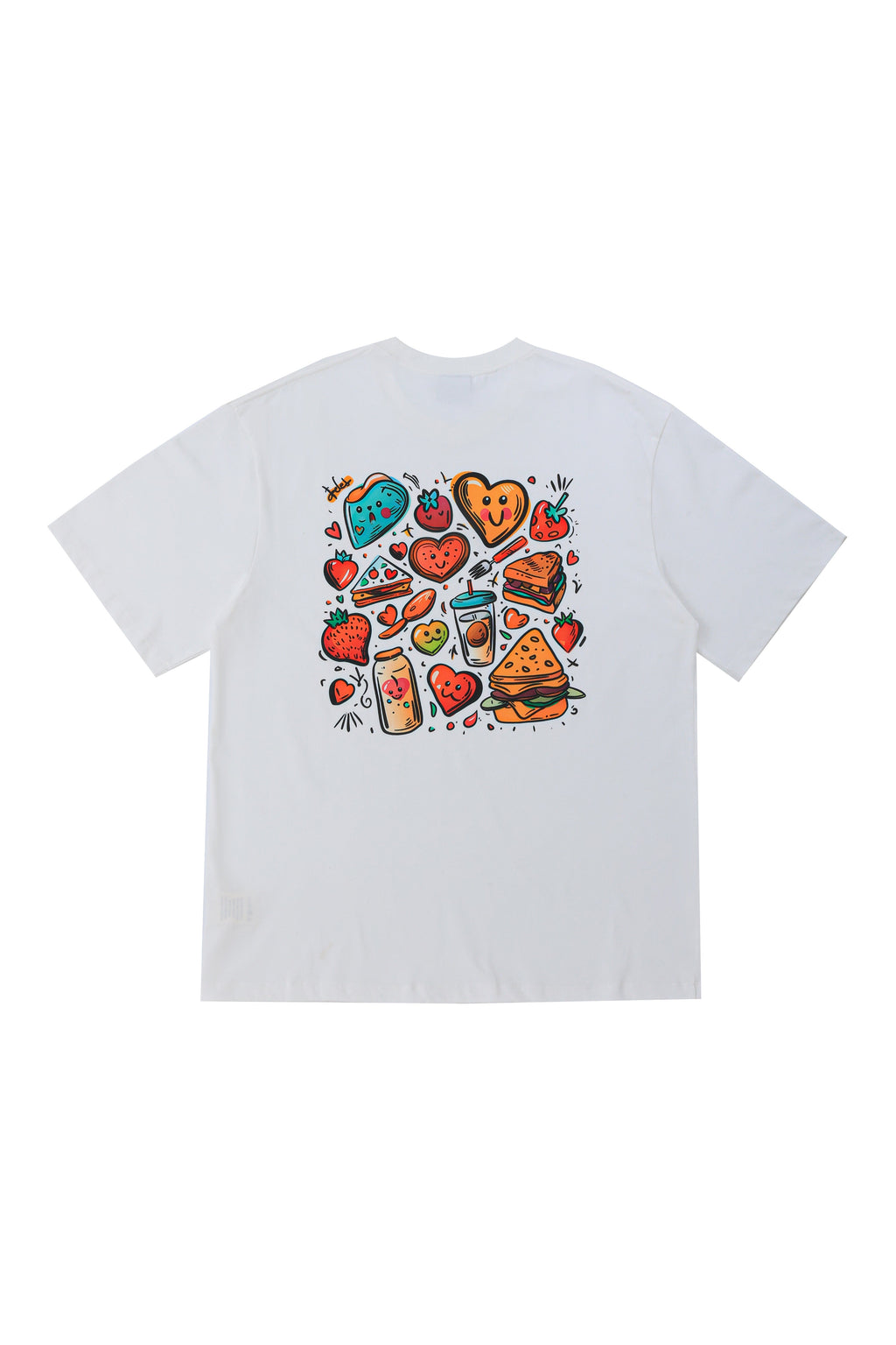 LERROI WHITE FOODIE PRINT T-SHIRT WHITE