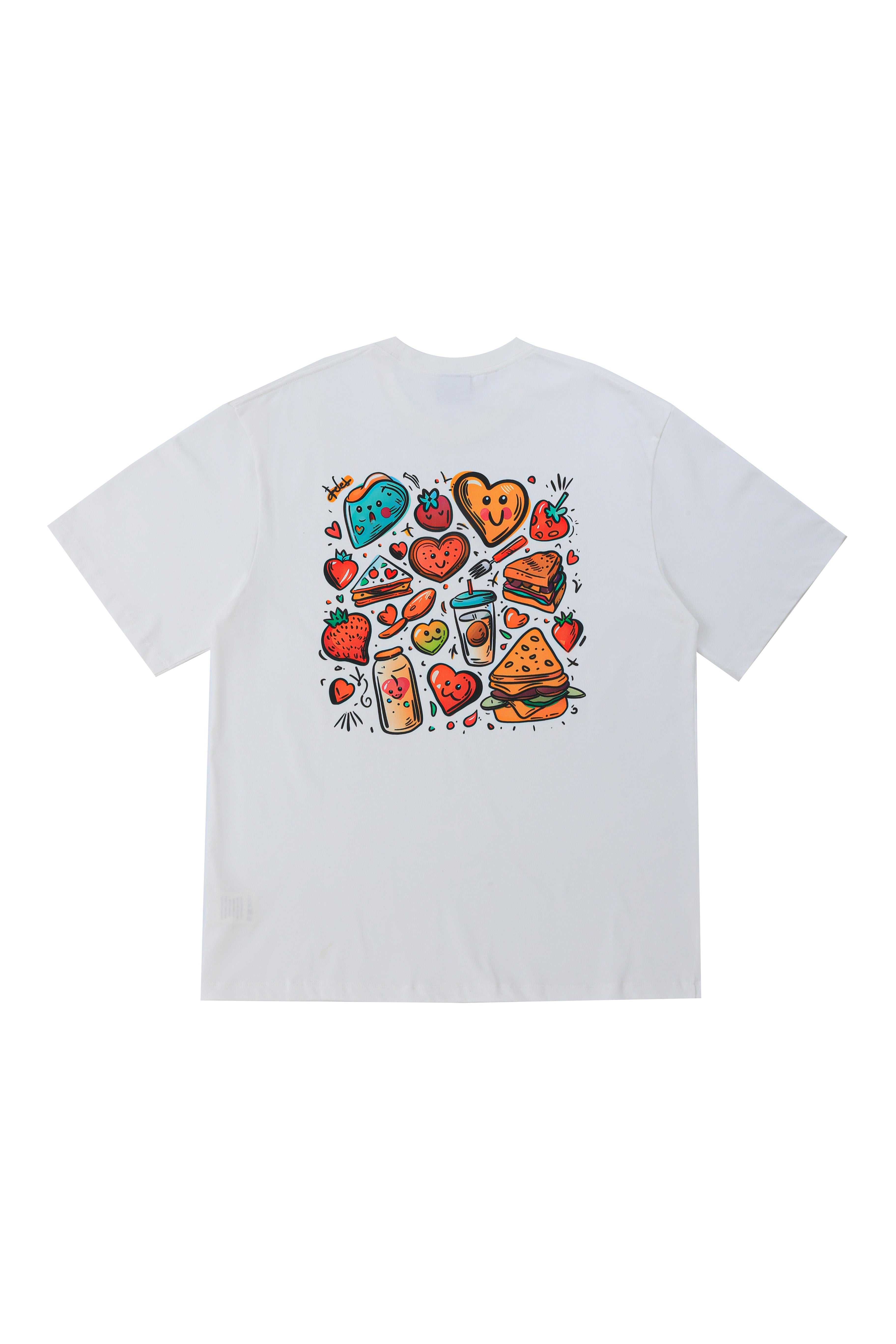 LERROI WHITE FOODIE PRINT T-SHIRT WHITE