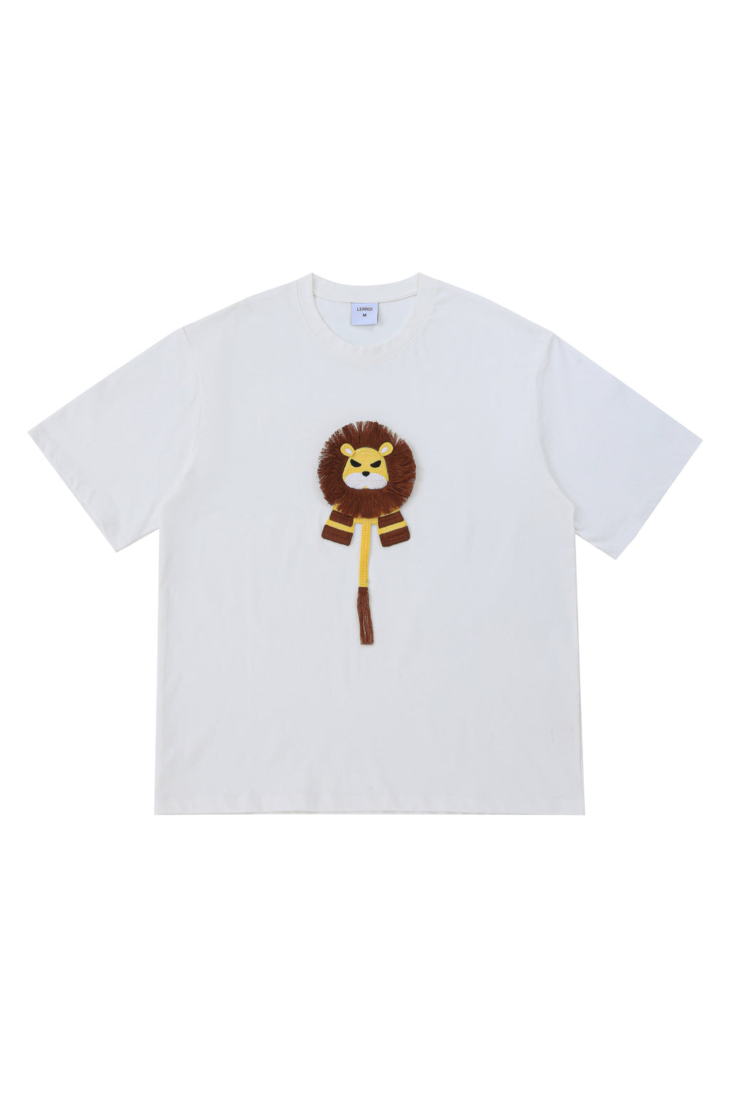 LERROI WHITE LION EMBROIDERY T-SHIRT WHITE