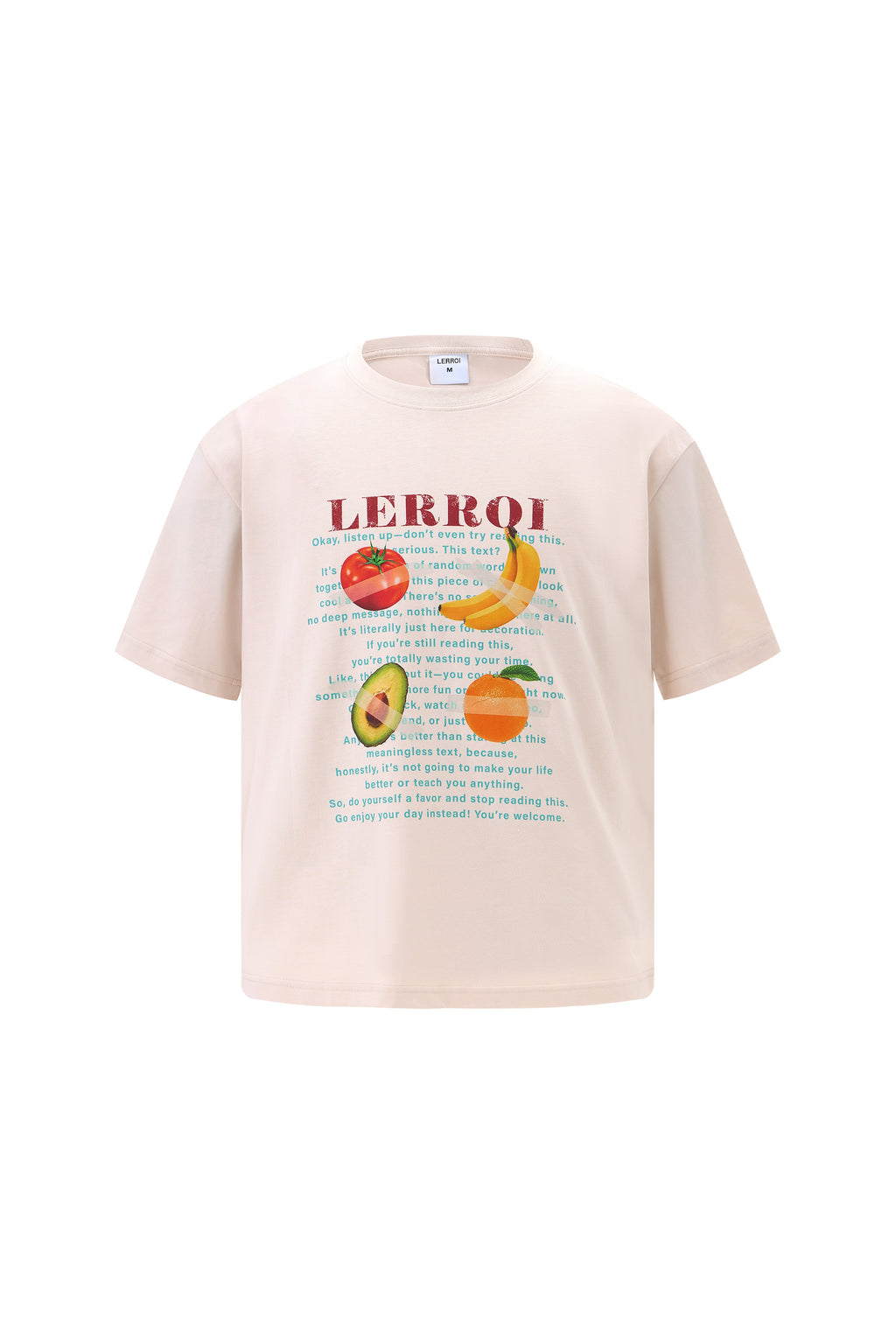 LERROI KHAKI FRUIT PRINT T-SHIRT KHAKI