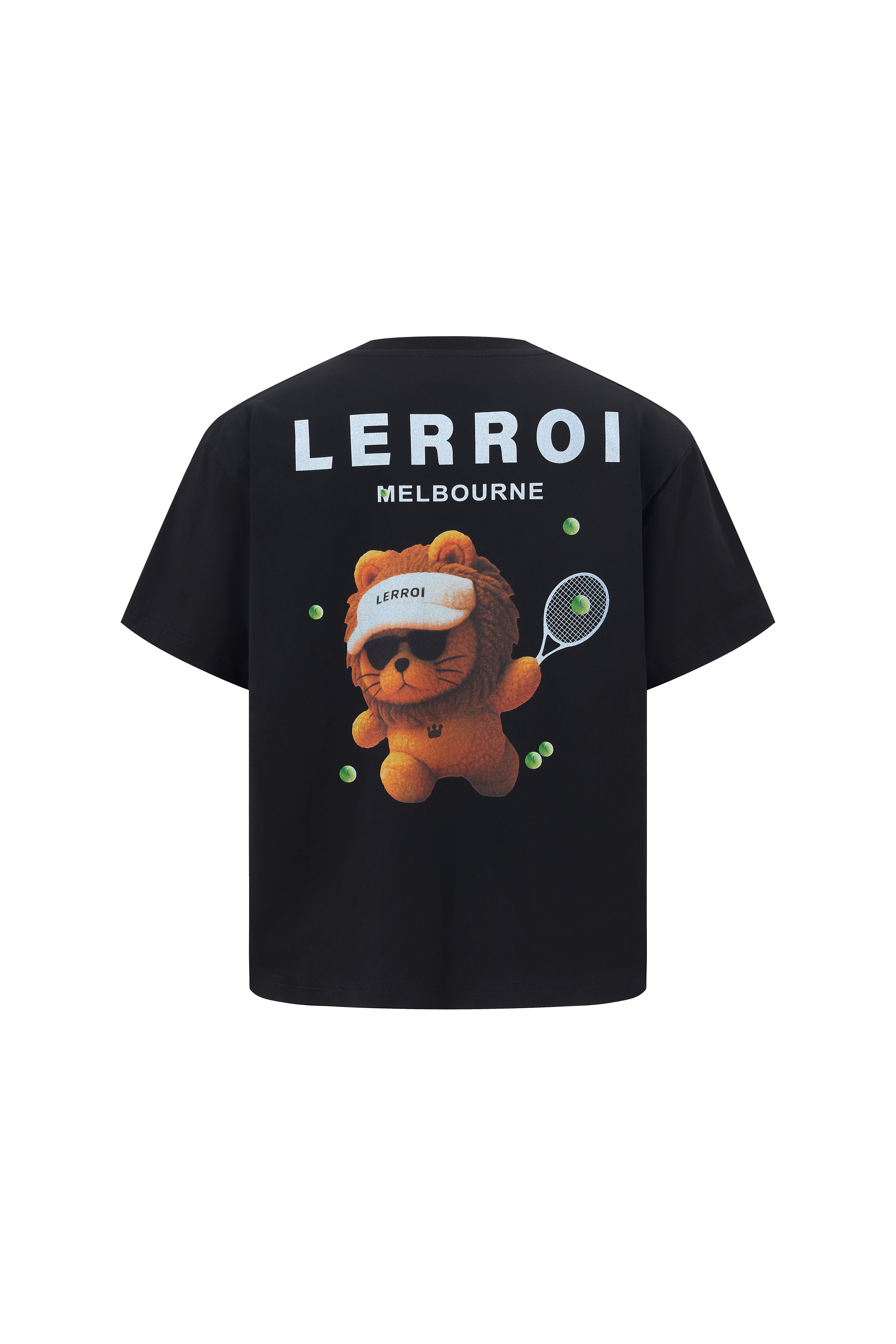 LERROI BLACK TENNIS LION T-SHIRT BLACK
