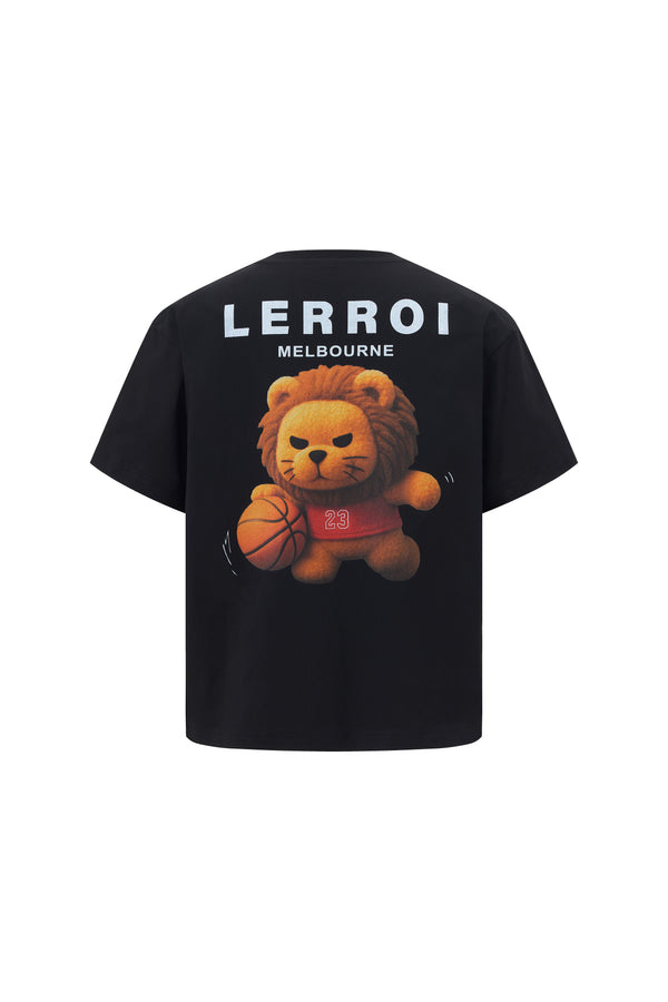 LERROI BLACK BASKETBALL LION T-SHIRT BLACK