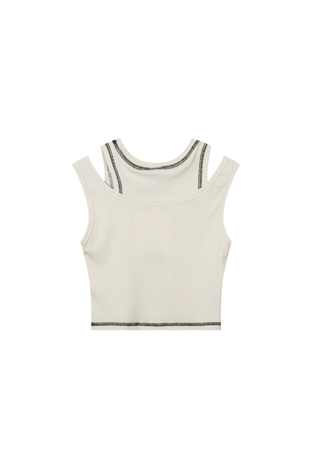 CREAM DUAL LAYER SLIP STRAP CAMISOLE CREAM
